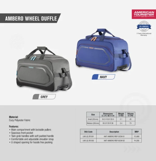 American Tourister Ambero Duffle Trolley Bag - Image 6