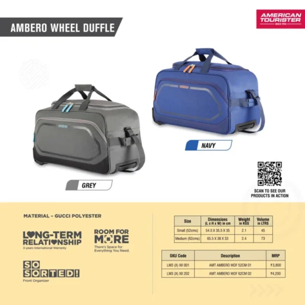 American Tourister Ambero Duffle Trolley Bag - Image 5