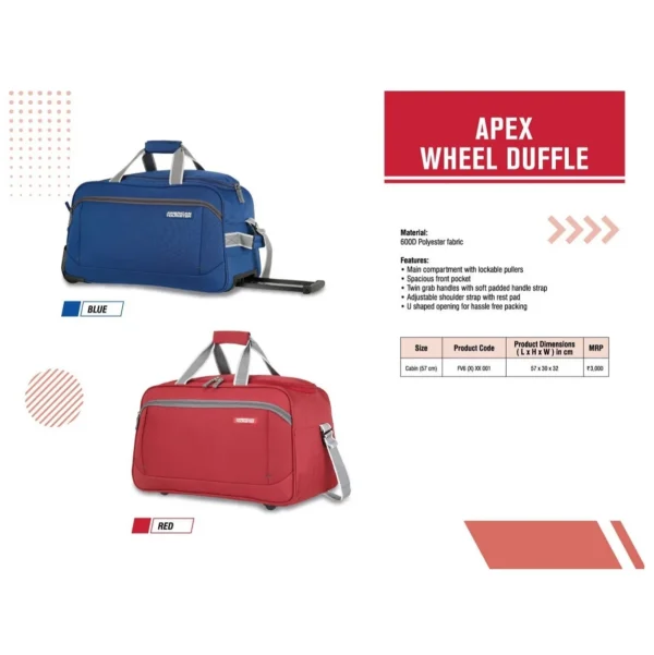 American Tourister Apex Duffle Trolley Bag - Image 10