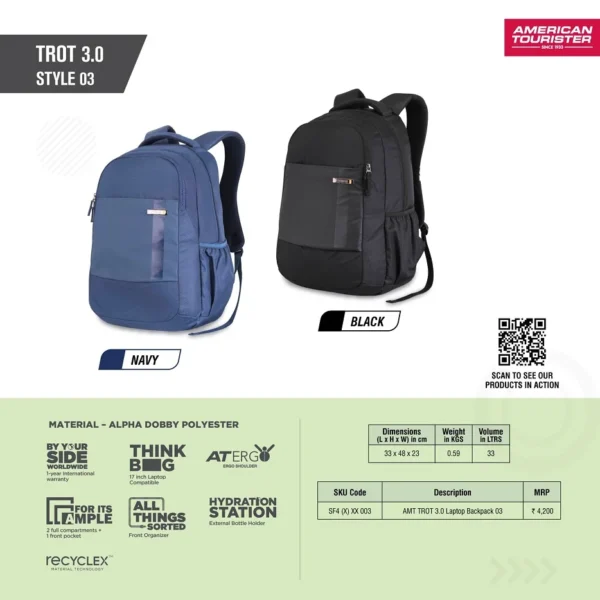 American Tourister Trot 03 Style 03 Laptop Backpack - Image 5