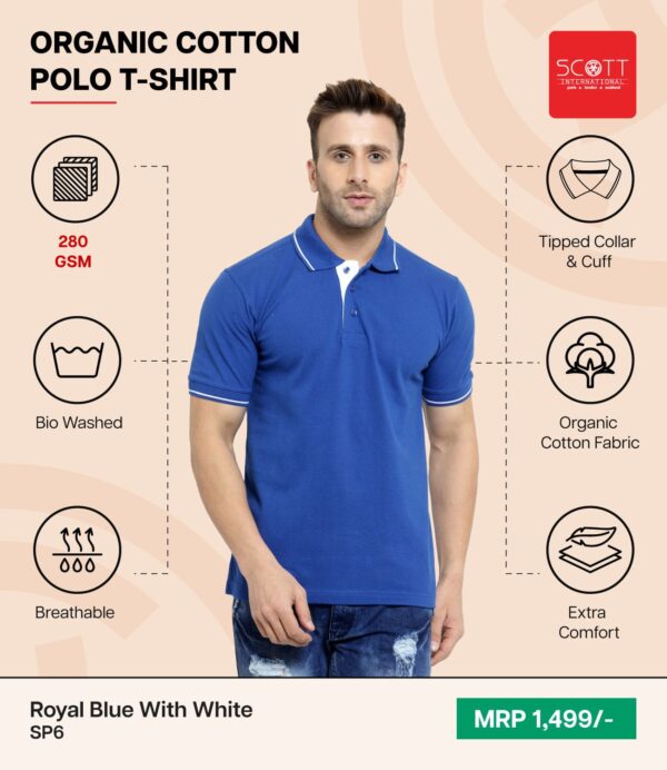 Oraganic Cotton Polo Tshirt -Scott - Image 9