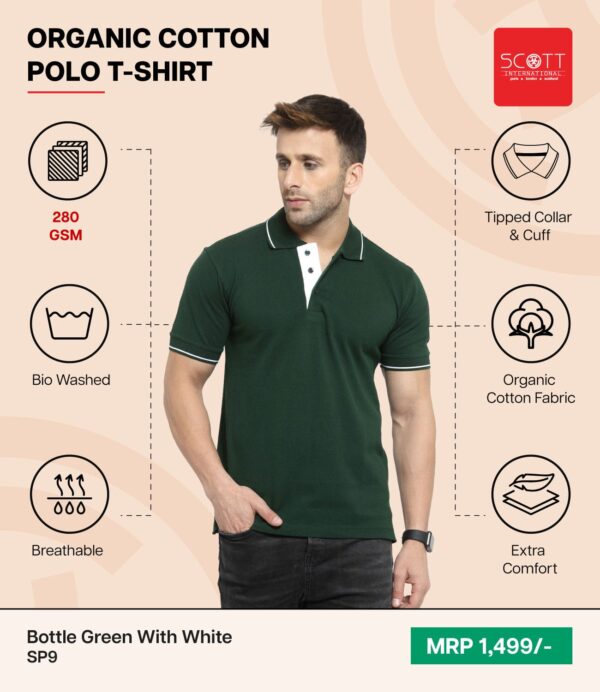 Oraganic Cotton Polo Tshirt -Scott - Image 7