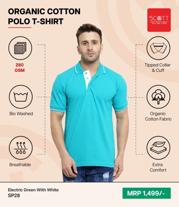 Oraganic Cotton Polo Tshirt -Scott - Image 6