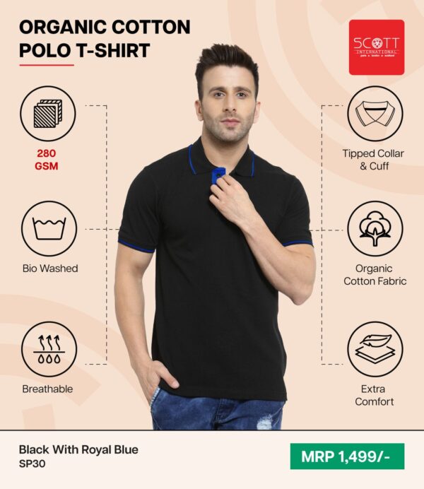 Oraganic Cotton Polo Tshirt -Scott - Image 5