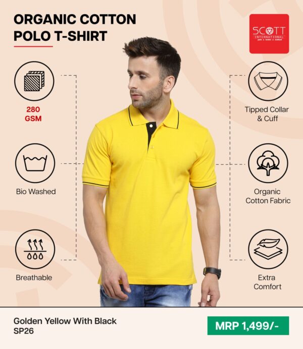 Oraganic Cotton Polo Tshirt -Scott - Image 4