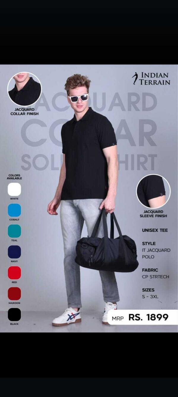 IT Jacquard Polo Tshirt -INDIAN TERRAIN - Image 7
